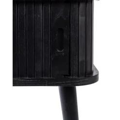 Comodino In Legno Con Anta Scorrevole E Frontale Scanalato Barbier*Zuiver New