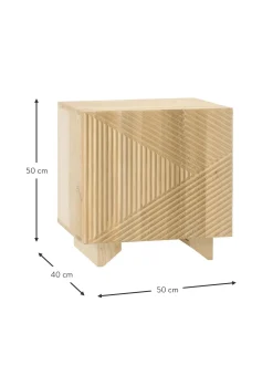 Comodino In Legno Di Frassino Massiccio Louis