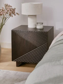 Comodino In Legno Di Mango Massiccio Louis