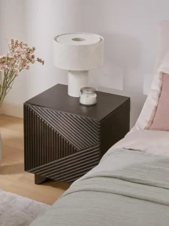 Comodino In Legno Di Mango Massiccio Louis