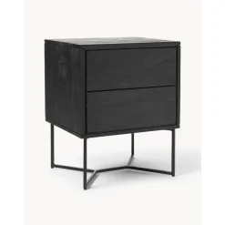 Comodino In Legno Di Mango Massiccio Con Cassetti Luca*Westwing Collection Clearance