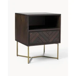 Comodino In Legno Di Mango Massiccio Con Cassetto Luca*Westwing Collection Online