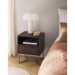 Comodino In Legno Di Mango Massiccio Con Cassetto Luca*Westwing Collection Online