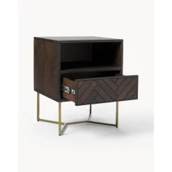 Comodino In Legno Di Mango Massiccio Con Cassetto Luca*Westwing Collection Online