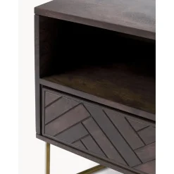 Comodino In Legno Di Mango Massiccio Con Cassetto Luca*Westwing Collection Online