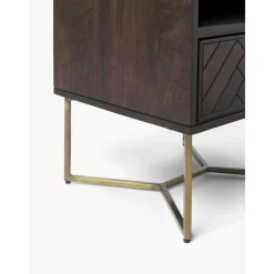 Comodino In Legno Di Mango Massiccio Con Cassetto Luca*Westwing Collection Online