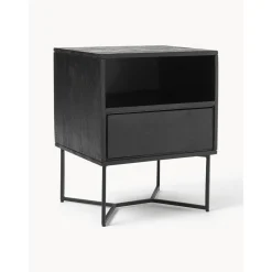 Comodino In Legno Di Mango Massiccio Con Cassetto Luca*Westwing Collection Clearance