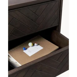 Comodino In Legno Di Mango Massiccio Con Cassetti Luca*Westwing Collection Outlet