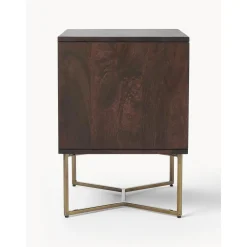 Comodino In Legno Di Mango Massiccio Con Cassetti Luca*Westwing Collection Outlet