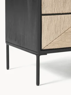 Comodino In Legno Di Mango Massiccio Con Cassetti June