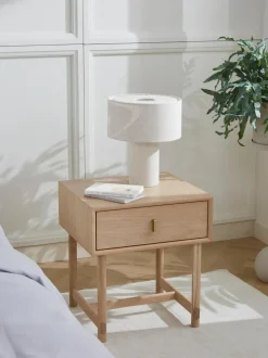 Comodino In Legno Di Quercia Con Cassetto Diana