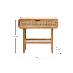 Consolle Con Intreccio In Rattan Aising*Nordal Discount