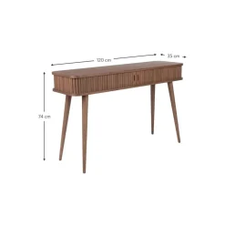 Consolle In Legno Con Cassetti E Frontali Scanalati Barbier*Zuiver Fashion