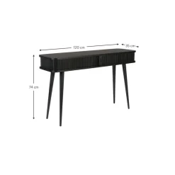 Consolle In Legno Con Vano Portaoggetti E Frontale Scanalato Barbier*Zuiver Best