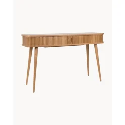 Consolle In Legno Con Vano Portaoggetti E Frontale Scanalato Barbier*Zuiver Clearance