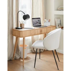 Consolle In Legno Con Vano Portaoggetti E Frontale Scanalato Barbier*Zuiver Clearance