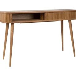 Consolle In Legno Con Vano Portaoggetti E Frontale Scanalato Barbier*Zuiver Clearance