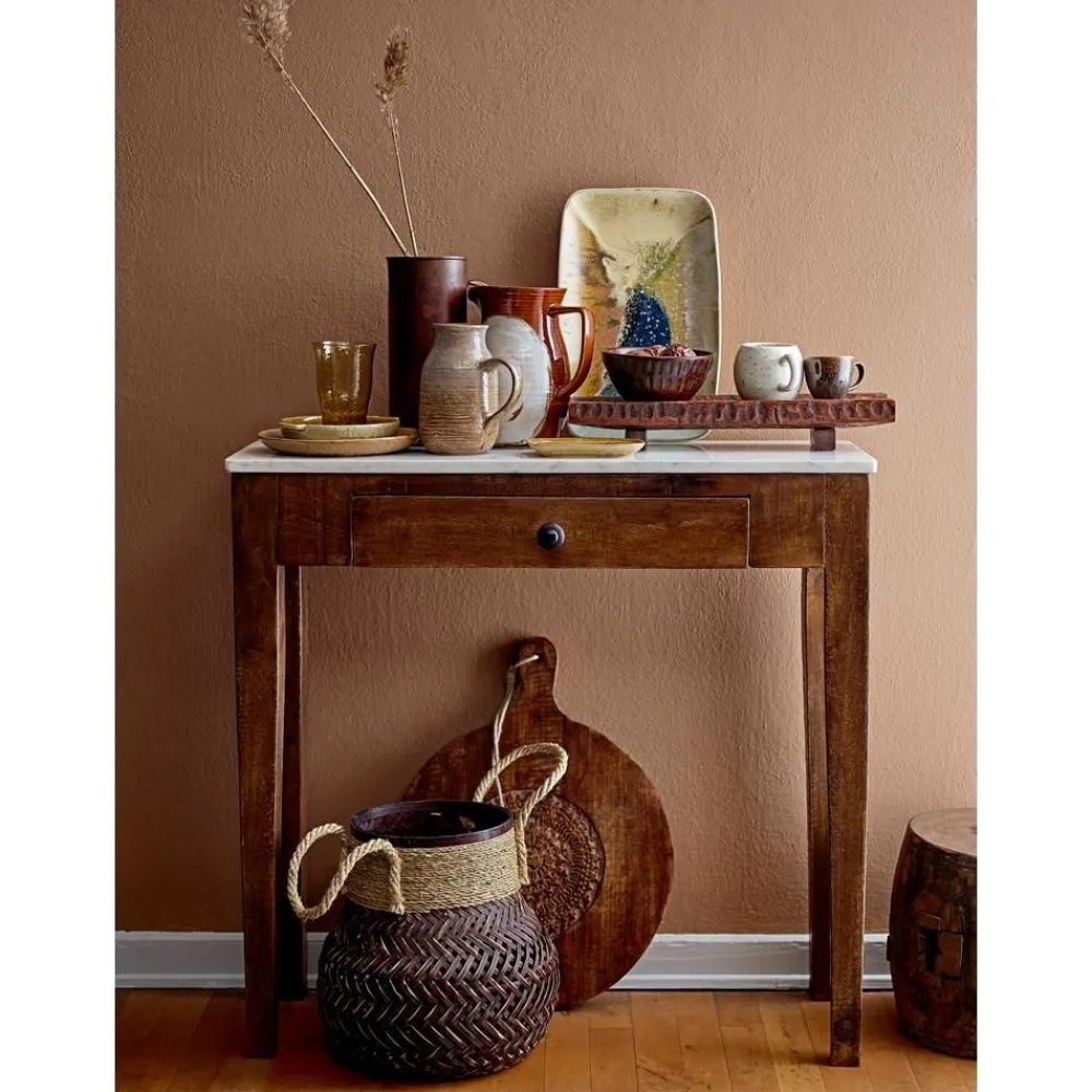 Consolle In Legno Di Mango Con Piano In Marmo Hauge*Bloomingville Sale