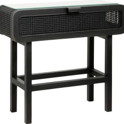 Consolle In Legno Di Teak E Rattan Merge*Nordal Clearance