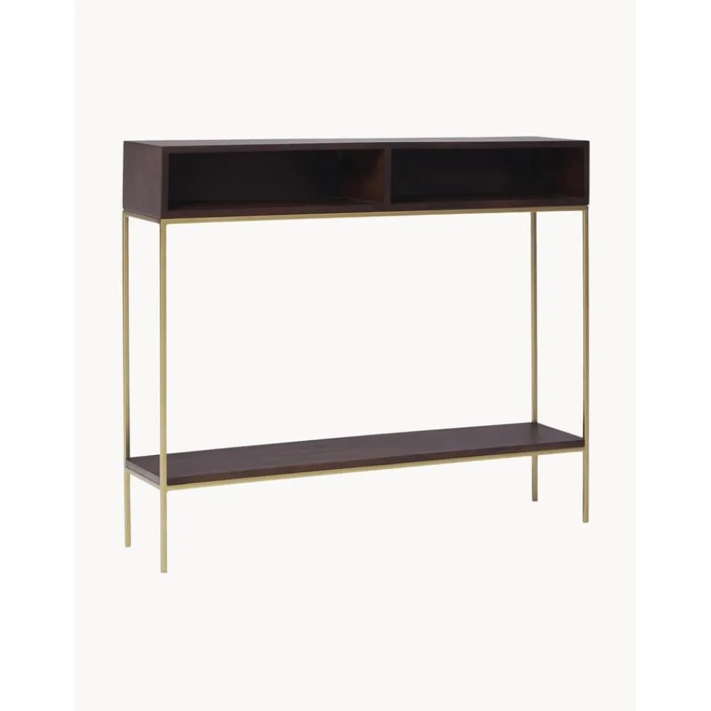 Consolle In Legno Massiccio Con Vani A Giorno Lyle*Westwing Collection New