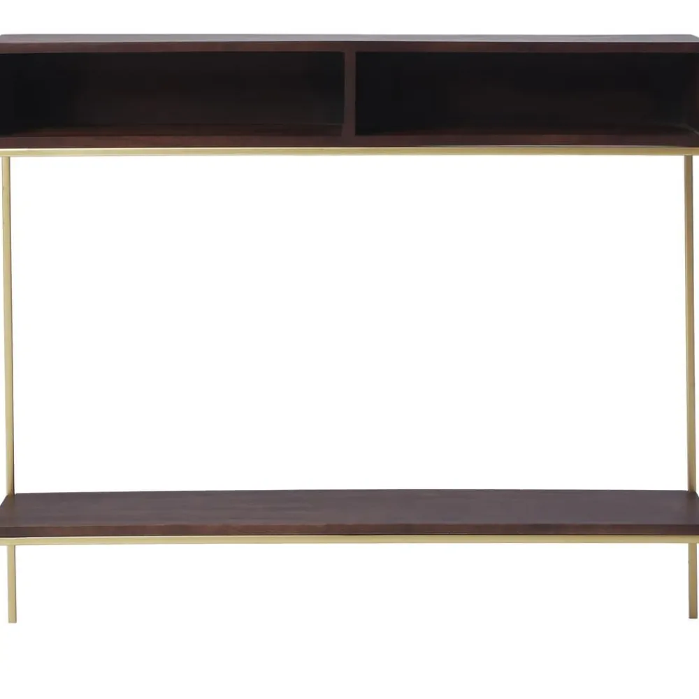 Consolle In Legno Massiccio Con Vani A Giorno Lyle*Westwing Collection New