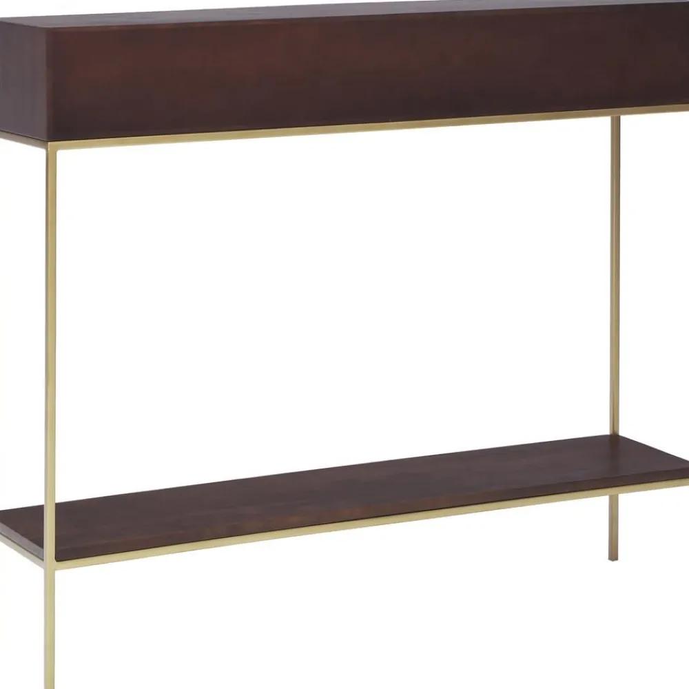 Consolle In Legno Massiccio Con Vani A Giorno Lyle*Westwing Collection New