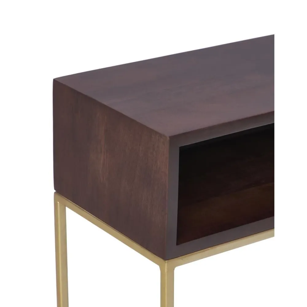 Consolle In Legno Massiccio Con Vani A Giorno Lyle*Westwing Collection New