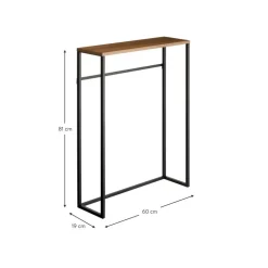 Consolle Stretta In Metallo Con Ganci Tower*Yamazaki Discount