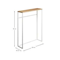 Consolle Stretta In Metallo Con Ganci Tower*Yamazaki Outlet