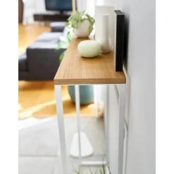 Consolle Stretta In Metallo Con Ganci Tower*Yamazaki Outlet