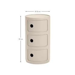 Contenitore Di Design Con 3 Cassetti Componibili Bio*Kartell Outlet