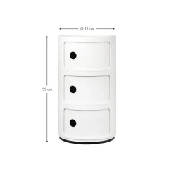 Contenitore Di Design Con 3 Cassetti Componibili*Kartell Best