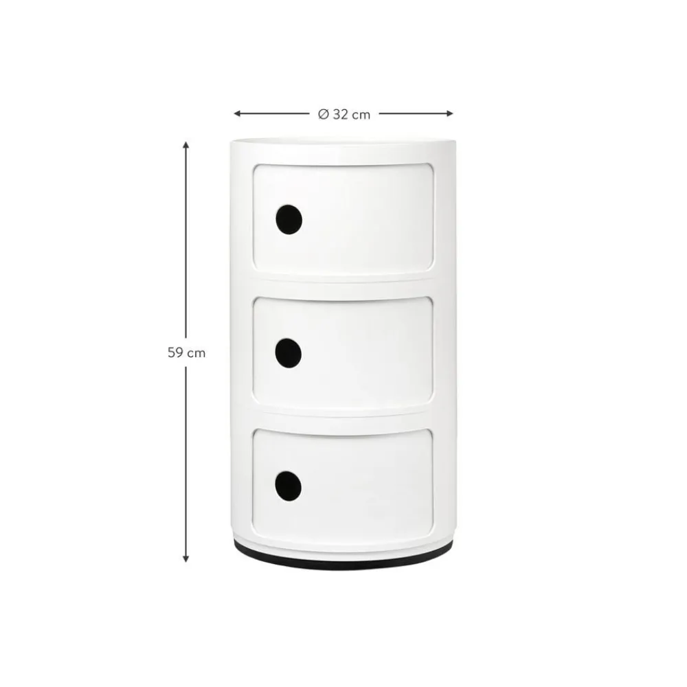 Contenitore Di Design Con 3 Cassetti Componibili*Kartell Best
