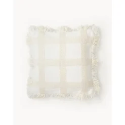 Copricuscino A Quadri Con Frange Kaspar*Westwing Collection Clearance