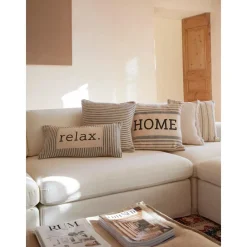 Copricuscino A Righe In Cotone Riciclato Home*Westwing Collection New