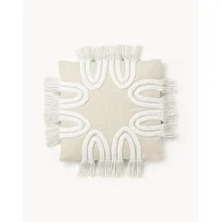 Copricuscino Con Dettagli Trapuntati E Frange Ivor*Westwing Collection Outlet