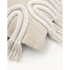 Copricuscino Con Dettagli Trapuntati E Frange Ivor*Westwing Collection Outlet