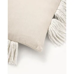 Copricuscino Con Dettagli Trapuntati E Frange Ivor*Westwing Collection Outlet