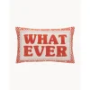 Copricuscino Con Scritta Ricamata Whatever*Westwing Collection New