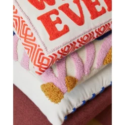 Copricuscino Con Scritta Ricamata Whatever*Westwing Collection New