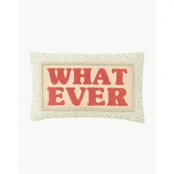 Copricuscino Con Scritta Ricamata Whatever*Westwing Collection New