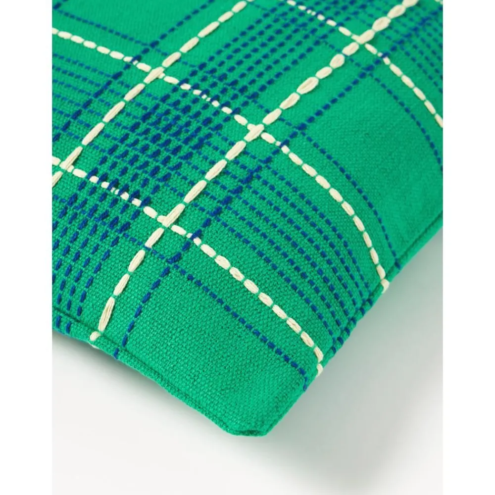 Copricuscino In Cotone A Quadri Con Ricamo Orla*Westwing Collection Hot