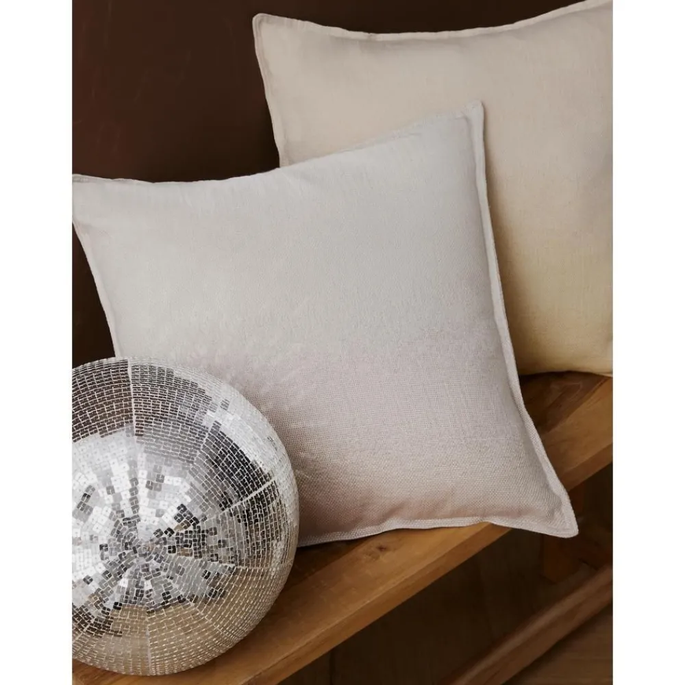 Copricuscino In Cotone Beige Con Effetto Ombre Marcella*Westwing Collection Clearance