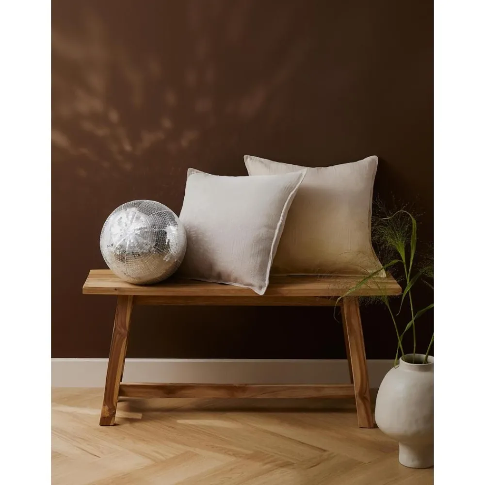 Copricuscino In Cotone Beige Con Effetto Ombre Marcella*Westwing Collection Clearance