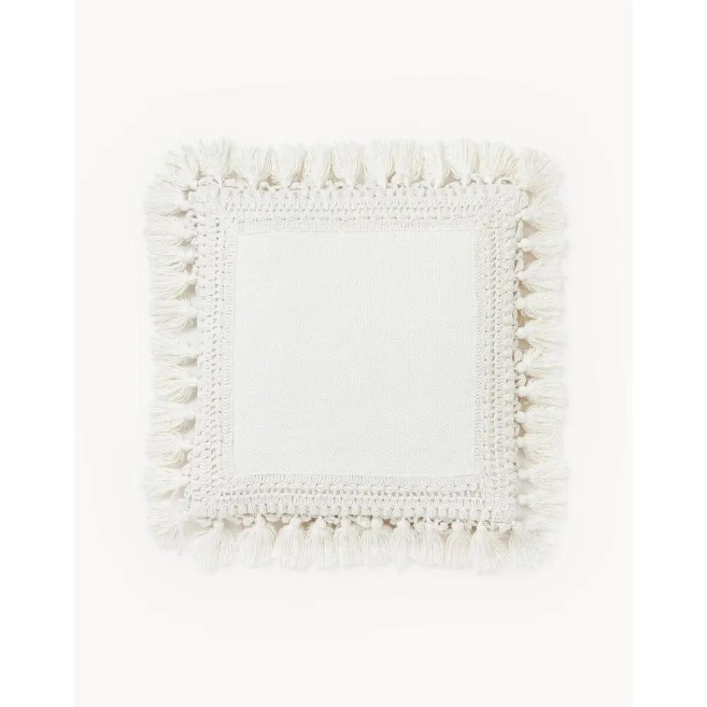 Copricuscino In Cotone Con Nappe Adrian*Westwing Collection Hot