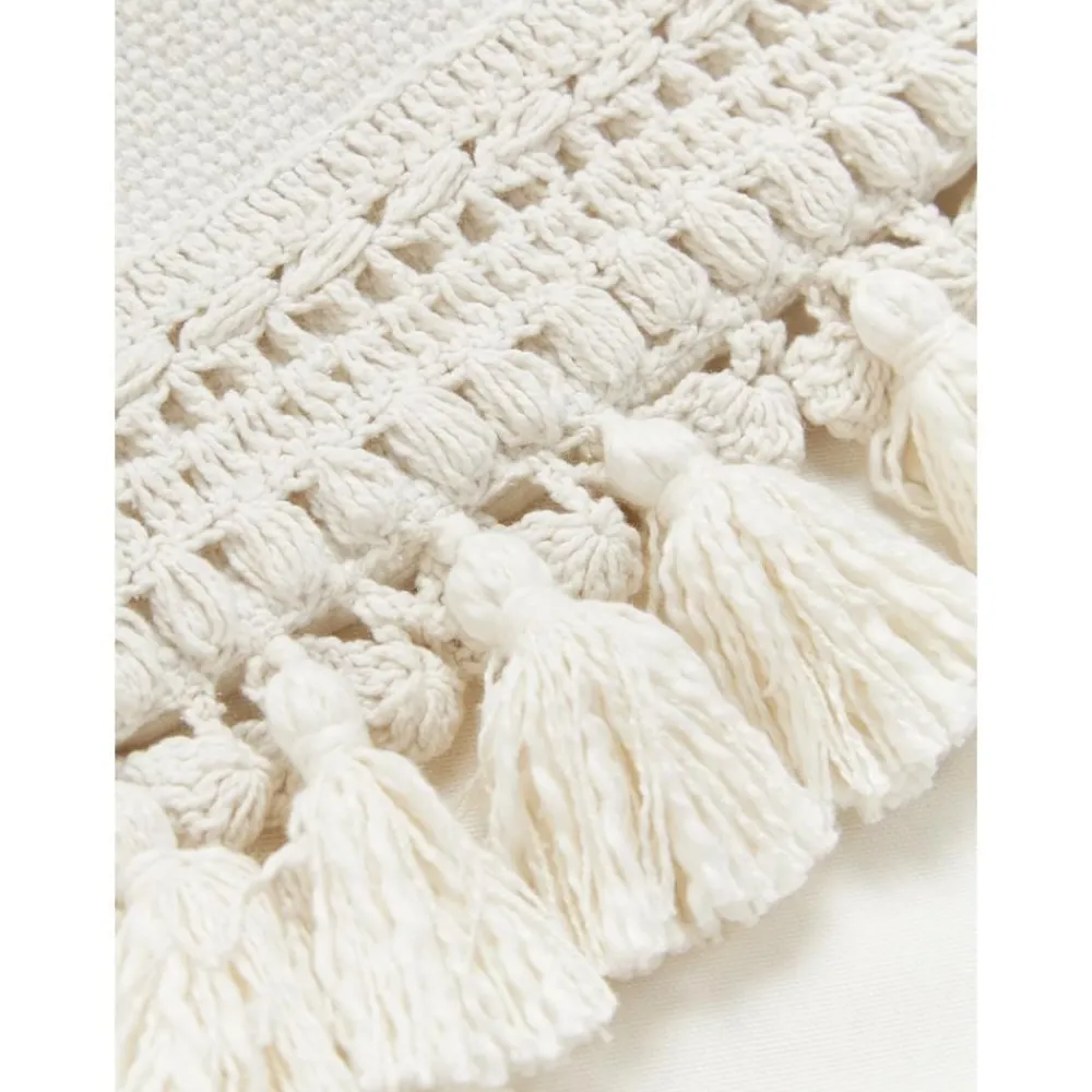 Copricuscino In Cotone Con Nappe Adrian*Westwing Collection Hot