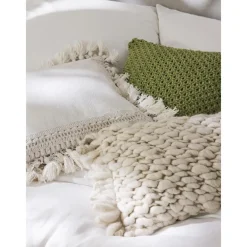 Copricuscino In Cotone Con Nappe Adrian*Westwing Collection Hot