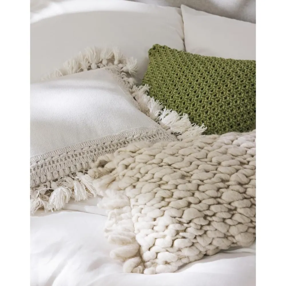 Copricuscino In Cotone Con Nappe Adrian*Westwing Collection Hot