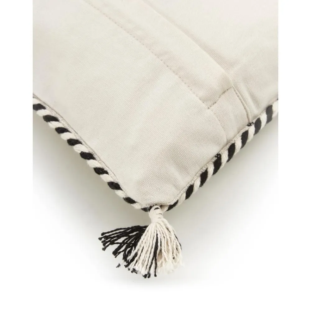 Copricuscino In Cotone Con Struttura Intrecciata A Mano E Nappe Okiro*Westwing Collection Best