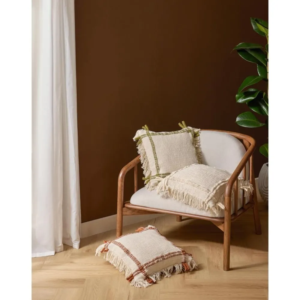 Copricuscino In Cotone Fatto A Mano Con Frange Catalina*Westwing Collection Best